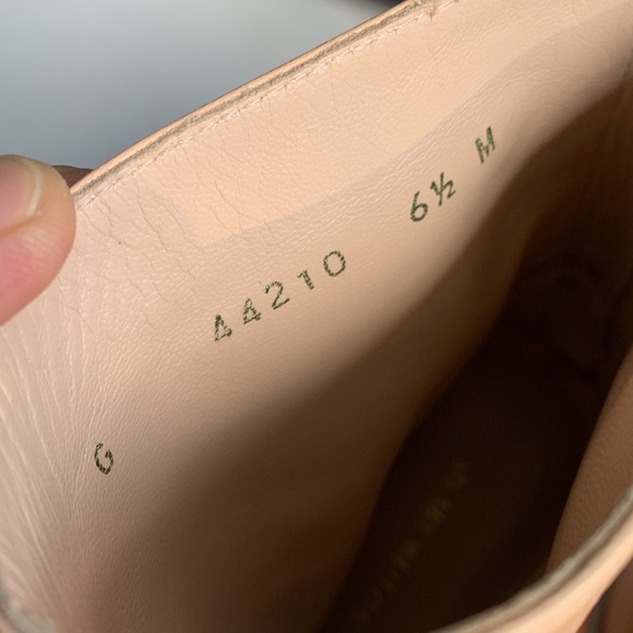 Stuart Weitzman Ankle Boots Women’s 6.5‎ Nude Beige Leather Zip Booties Heeled - Picture 7 of 16